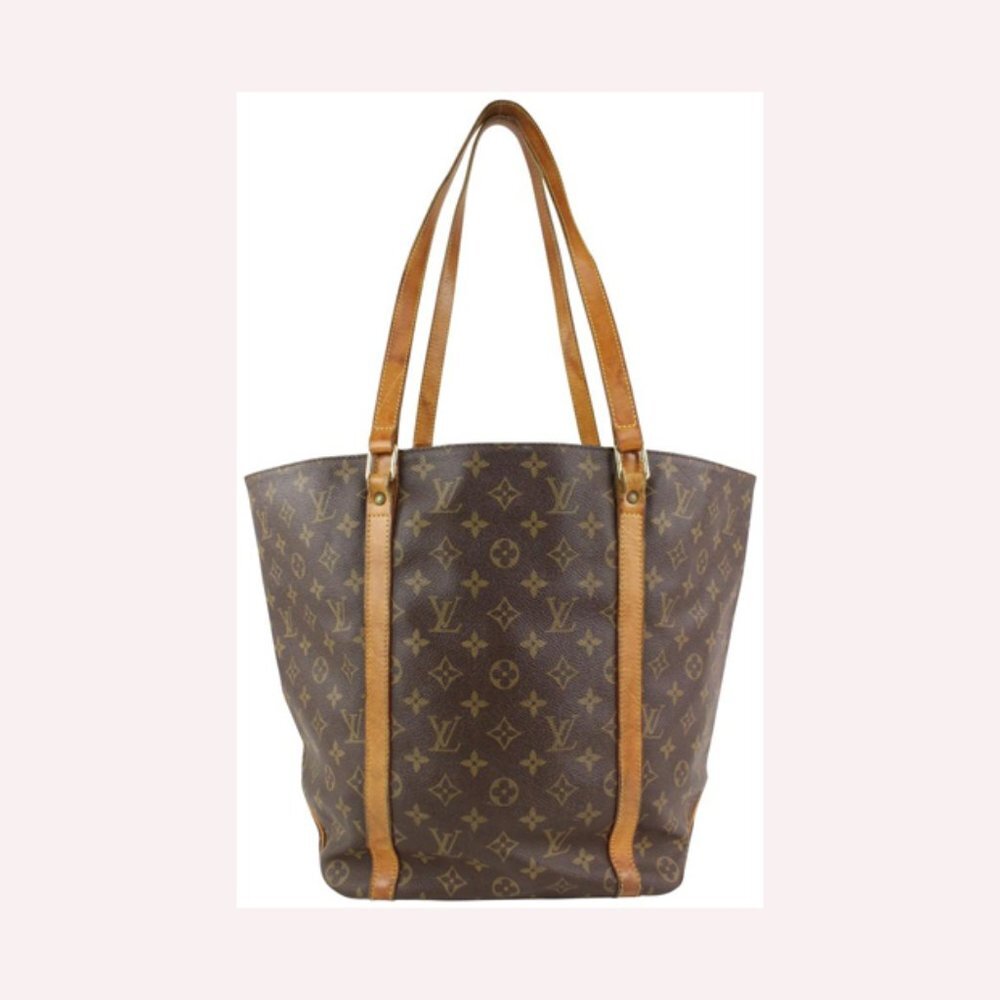 Louis Vuitton Monogram Sac Shopping Tote Bag 7LZ1019
